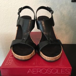 Aerosoles Black sandals Size 8
